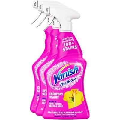Vanish Oxi Action Lot de 3 vaporisateurs multi-taches pour vêtements et tissus colorés 500 ml sans eau de Javel Vanish Oxi Action Lot de 3 vaporisateurs multi-taches pour vêtements et tissus colorés 500 ml sans eau de Javel