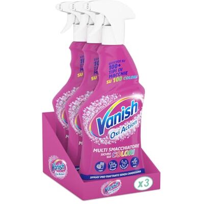 Vanish Oxi Action Multi Détachant Spray Pré-Tractant Sans Eau de Javel, 3 Boîtes de 725 ml de Multi Détachant Spray Pré-Traitant Sans Eau de Javel Vanish Oxi Action Multi Détachant Spray Pré-Tractant Sans Eau de Javel, 3 Boîtes de 725 ml de Multi Détachant Spray Pré-Traitant Sans Eau de Javel
