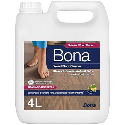 Bona Nettoyant Pour Parquets 4L Compatible Avec Tous les Robots Laveurs et Serpillères Vaporisateur Produit Nettoyant Sol Sans Résidu & Sèche Rapidement Bona Nettoyant Pour Parquets 4L Compatible Avec Tous les Robots Laveurs et Serpillères Vaporisateur Produit Nettoyant Sol Sans Résidu & Sèche Rapidement