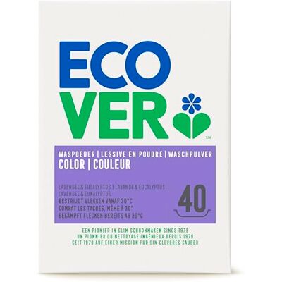 Ecover Color Lessive Poudre concentrée Lavande (3 kg/40 lavages), Lessive Colorée avec Ingrédients à base de plantes, Lessive en poudre pour blanchisserie naturelle pure, 3 kg Ecover Color Lessive Poudre concentrée Lavande (3 kg/40 lavages), Lessive Colorée avec Ingrédients à base de plantes, Lessive en poudre pour blanchisserie naturelle pure, 3 kg
