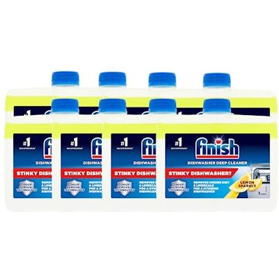 Finish Lot de 8 nettoyants pour lave-vaisselle Citron Finish Lot de 8 nettoyants pour lave-vaisselle Citron