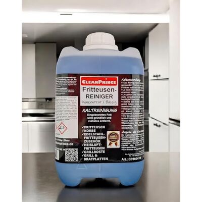 CleanPrince Nettoyant pour friteuses 5 l Friteuses en acier inoxydable Panier nettoyant liquide CleanPrince Nettoyant pour friteuses 5 l Friteuses en acier inoxydable Panier nettoyant liquide