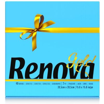 Renova Lot de 40 serviettes en papier à 2 couches Taille L Renova Lot de 40 serviettes en papier à 2 couches Taille L