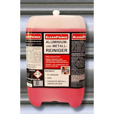 CleanPrince Nettoyant pour aluminium 5 l Profilés en aluminium Pour fenêtres en cuivre, aluminium, zinc Nettoyant de base pour surfaces métalliques oxydées CleanPrince Nettoyant pour aluminium 5 l Profilés en aluminium Pour fenêtres en cuivre, aluminium, zinc Nettoyant de base pour surfaces métalliques oxydées