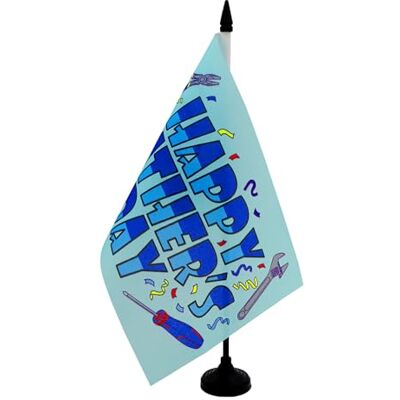 AZ FLAG Drapeau de Table Joyeuse fête des pères 21x14 cm Socle Plastique Usage intérieur Drapeau de bureau Happy Fathers Day finition cousue et bords renforcés polyester 100D AZ FLAG Drapeau de Table Joyeuse fête des pères 21x14 cm Socle Plastique Usage intérieur Drapeau de bureau Happy Fathers Day finition cousue et bords renforcés polyester 100D