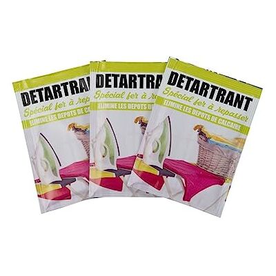 Fackelmann 01262 Détartrant en Poudre pour Fer à Repasser x3, Blanc, Acide citrique, 25g, 10,5 x 8 x 11 cm Fackelmann 01262 Détartrant en Poudre pour Fer à Repasser x3, Blanc, Acide citrique, 25g, 10,5 x 8 x 11 cm