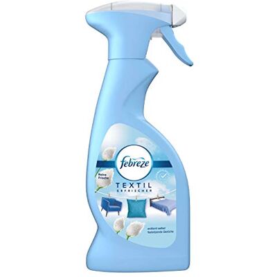 Febreze Désodorisant textile fraîcheur pure, le spray textile élimine les odeurs et laisse un parfum frais Febreze Désodorisant textile fraîcheur pure, le spray textile élimine les odeurs et laisse un parfum frais