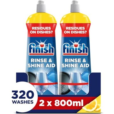 Finish Liquide de rinçage 800 ml – Citron Sparkle, lot de 2 (l'emballage peut varier) Finish Liquide de rinçage 800 ml – Citron Sparkle, lot de 2 (l'emballage peut varier)