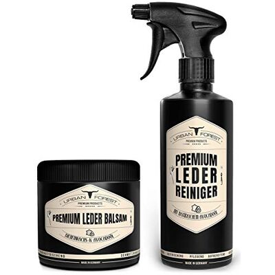 URBAN FOREST Entretien du cuir incolore pour meubles, voitures, vêtements, sacs, couches, chaussures et selles baume et nettoyant de première qualité, 500ml URBAN FOREST Entretien du cuir incolore pour meubles, voitures, vêtements, sacs, couches, chaussures et selles baume et nettoyant de première qualité, 500ml