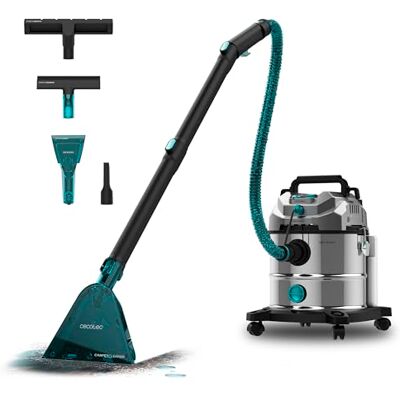 Cecotec Aspirateur Solides, Liquides, Tapisseries et Moquettes avec Fil Conga CarpetClean 20000 Pro Ultra. 1600W, 21kPa de Puissance, Fonction 2 en 1, Capacité 20L, Kit Accessoires, Rayon d'action 7m Cecotec Aspirateur Solides, Liquides, Tapisseries et Moquettes avec Fil Conga CarpetClean 20000 Pro Ultra. 1600W, 21kPa de Puissance, Fonction 2 en 1, Capacité 20L, Kit Accessoires, Rayon d'action 7m