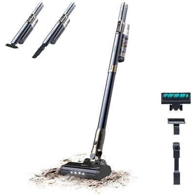Cecotec Aspirateur balai léger sans fil Scoba 3000. Moteur numérique Brushless 210 W, pression d'aspiration 20 kPa, autonomie jusqu'à 40 minutes, 2 modes d'aspiration, brosse Jalisco Cecotec Aspirateur balai léger sans fil Scoba 3000. Moteur numérique Brushless 210 W, pression d'aspiration 20 kPa, autonomie jusqu'à 40 minutes, 2 modes d'aspiration, brosse Jalisco