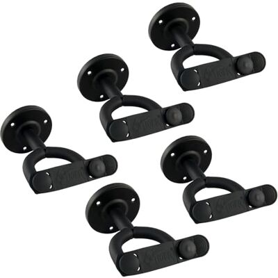 Tiger Lot de 5 cintres mural pour guitare – Secure Crochets muraux Tiger Lot de 5 cintres mural pour guitare – Secure Crochets muraux