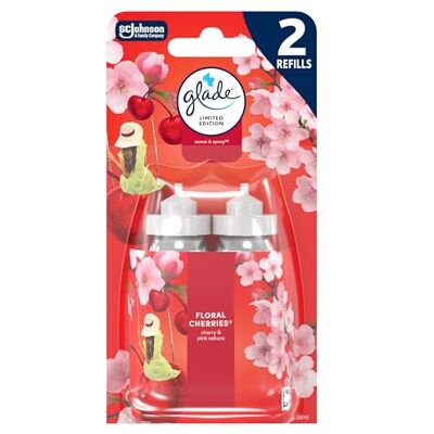 Glade Sense and Spray Lot de 2 recharges Cerise 18 ml Glade Sense and Spray Lot de 2 recharges Cerise 18 ml