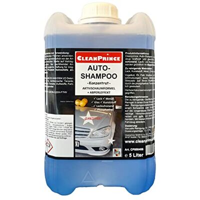 CleanPrince Shampooing concentré pour voiture 5 litres Mousse de lavage de voiture Nettoyant bleu Shampooing moussant liquide CleanPrince Shampooing concentré pour voiture 5 litres Mousse de lavage de voiture Nettoyant bleu Shampooing moussant liquide