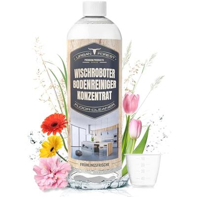 URBAN FOREST Nettoyant concentré pour sols durs et robot nettoyeur sans bandes, 1 l, avec doseur, à la fraîcheur printanière URBAN FOREST Nettoyant concentré pour sols durs et robot nettoyeur sans bandes, 1 l, avec doseur, à la fraîcheur printanière