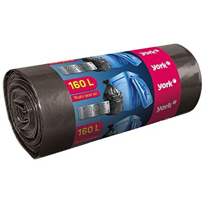 York YWORMOC160L Lot de 10 sacs poubelle résistants 160 l York YWORMOC160L Lot de 10 sacs poubelle résistants 160 l