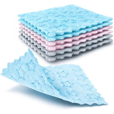 com-four ® Lot de 6 Chiffons éponge motif étoile, torchons cuisine vaisselle lingettes absorbantes ménage surfaces chiffon réutilisable polyvalent com-four ® Lot de 6 Chiffons éponge motif étoile, torchons cuisine vaisselle lingettes absorbantes ménage surfaces chiffon réutilisable polyvalent
