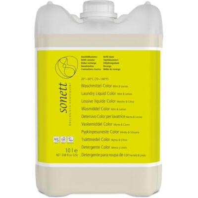 Sonett Lessive liquide pour linge de couleur Parfum menthe/citron 10000 ml Sonett Lessive liquide pour linge de couleur Parfum menthe/citron 10000 ml
