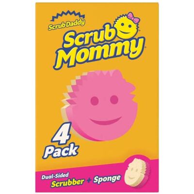 Scrub Daddy Scrub Mommy Lot de 4 éponges à récurer double face anti-rayures pour le nettoyage de la cuisine et de la salle de bain, brosse à vaisselle, produits d'intérieur FlexTexture Scrub Daddy Scrub Mommy Lot de 4 éponges à récurer double face anti-rayures pour le nettoyage de la cuisine et de la salle de bain, brosse à vaisselle, produits d'intérieur FlexTexture