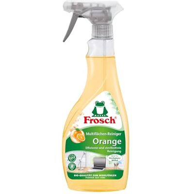 FROSCH Nettoyant multi-surfaces orange pour une brillance sans traces et une propreté puissante pour toutes les surfaces lisses, vaporisateur, 1 paquet (1 x 500 ml) FROSCH Nettoyant multi-surfaces orange pour une brillance sans traces et une propreté puissante pour toutes les surfaces lisses, vaporisateur, 1 paquet (1 x 500 ml)