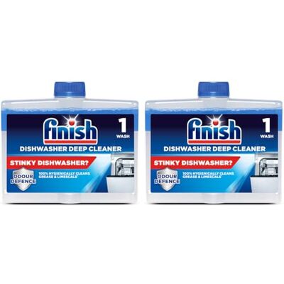 Finish Nettoyant pour lave-vaisselle Twin Pack, ORIGINAL, Pack de 2, 2 x 250 ml, L'emballage peut varier Finish Nettoyant pour lave-vaisselle Twin Pack, ORIGINAL, Pack de 2, 2 x 250 ml, L'emballage peut varier