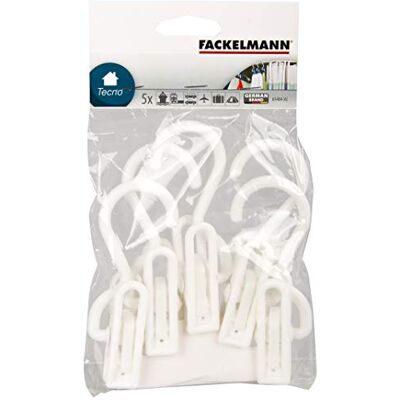 Fackelmann 5 Crochets pour Pince à Linge Linge bien suspendu, Format 12 x 4,5 cm, Plastique léger, Usage rideau ou linge, Lot de 5 Fackelmann 5 Crochets pour Pince à Linge Linge bien suspendu, Format 12 x 4,5 cm, Plastique léger, Usage rideau ou linge, Lot de 5