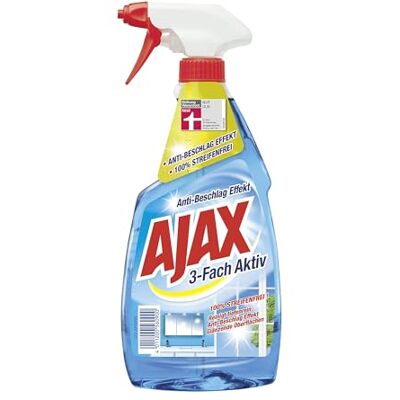 AJAX Nettoyant en Verre avec Pistolet de Pulvérisation, 500 ml AJAX Nettoyant en Verre avec Pistolet de Pulvérisation, 500 ml