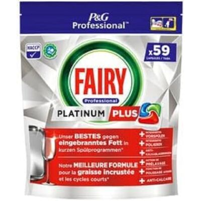 Fairy PROFESSIONAL Platinum+ capsule lave vaisselle 59 doses Fairy PROFESSIONAL Platinum+ capsule lave vaisselle 59 doses