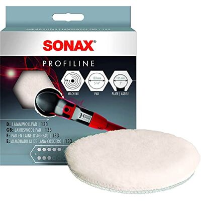 SONAX Pad en Laine 133 (1 pièce) pad de polissage pour le traitement des vernis à la polisseuse rotative Réf: 04931410 SONAX Pad en Laine 133 (1 pièce) pad de polissage pour le traitement des vernis à la polisseuse rotative Réf: 04931410
