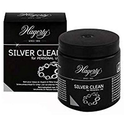 Hagerty Silver Clean Bain nettoyant pour les bijoux en argent I 170ml I Entretien efficace d'argent ou métal argenté I Pour redonner de l'éclat à vos bijoux Hagerty Silver Clean Bain nettoyant pour les bijoux en argent I 170ml I Entretien efficace d'argent ou métal argenté I Pour redonner de l'éclat à vos bijoux