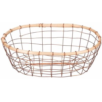 Tivoli Panier ovale moyen 30x20 cm en fer et bois, La cuisine Tivoli Panier ovale moyen 30x20 cm en fer et bois, La cuisine