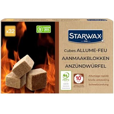 STARWAX Cubes Allume feu PEFC X32 STARWAX Cubes Allume feu PEFC X32