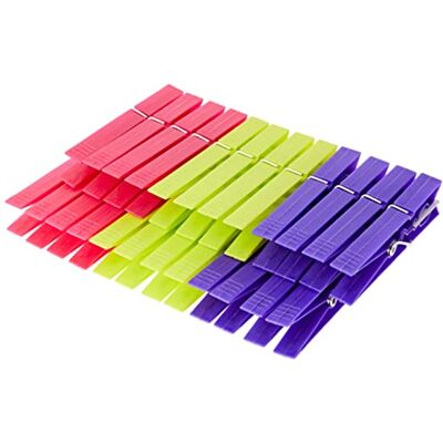 Metaltex 405115 (95) – Paquet de 24 Pinces à Linge en Plastique Quick Box Metaltex 405115 (95) – Paquet de 24 Pinces à Linge en Plastique Quick Box