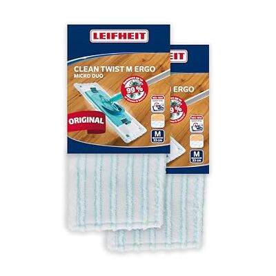 Leifheit Lot de 2X Housse Lave-Sol Micro Duo pour Clean Twist M Ergo et PowerClean, Housse de Rechange Microfibres, Housse pour Balai à Plat, Housse nettoyante pour Tous sols, Housse Double Fibre Leifheit Lot de 2X Housse Lave-Sol Micro Duo pour Clean Twist M Ergo et PowerClean, Housse de Rechange Microfibres, Housse pour Balai à Plat, Housse nettoyante pour Tous sols, Housse Double Fibre