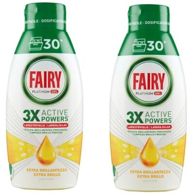 Swiffer Fairy Lessive Lave-vaisselle Gel Liquide, 60 lavages, Lot de 2 bouteilles, Platinum Citron, Donne Extra Brillance au Lave-vaisselle, Combine Nettoyage Brillant et Fraîcheur Swiffer Fairy Lessive Lave-vaisselle Gel Liquide, 60 lavages, Lot de 2 bouteilles, Platinum Citron, Donne Extra Brillance au Lave-vaisselle, Combine Nettoyage Brillant et Fraîcheur