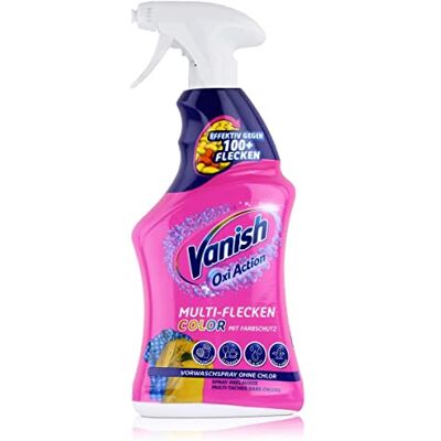 Vanish Oxi Action Spray Prélavage Color 1 x 750 ml Efficace contre plus de 100 types de taches Détachant pour le prétraitement du linge coloré Vanish Oxi Action Spray Prélavage Color 1 x 750 ml Efficace contre plus de 100 types de taches Détachant pour le prétraitement du linge coloré