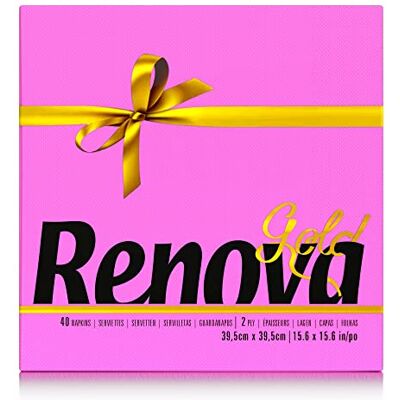 Renova Lot de 40 serviettes en papier 225 g Renova Lot de 40 serviettes en papier 225 g