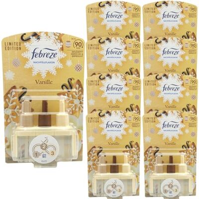 Febreze 3Volution Lot de 9 flacons de recharge Vanille Édition limitée 20 ml Febreze 3Volution Lot de 9 flacons de recharge Vanille Édition limitée 20 ml