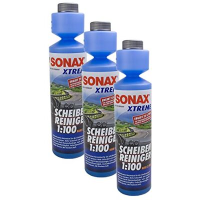 SONAX 02711410 Xtreme windscreen cleaner, 1:100 NanoPro concentrate, 250 ml, pack of 3 SONAX 02711410 Xtreme windscreen cleaner, 1:100 NanoPro concentrate, 250 ml, pack of 3