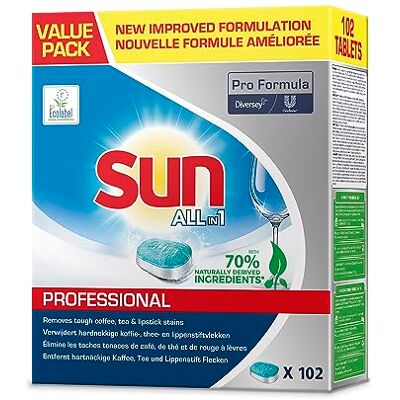 Sun Pro Formula All-in-1 Tablettes Lave-Vaisselle 102pcs Sun Pro Formula All-in-1 Tablettes Lave-Vaisselle 102pcs