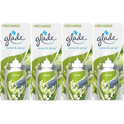 Glade Sense and Spray Lot de 4 recharges 18 ml – Muguet (muguet) Glade Sense and Spray Lot de 4 recharges 18 ml – Muguet (muguet)