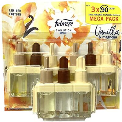 Febreze Lot de 3 recharges Vanille et magnolia Febreze Lot de 3 recharges Vanille et magnolia