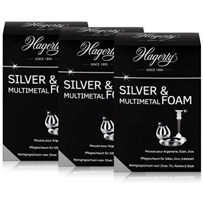 Hagerty Silver & Multimetal Foam – Mousse d'entretien pour l'argent 185 g (lot de 3) Hagerty Silver & Multimetal Foam – Mousse d'entretien pour l'argent 185 g (lot de 3)