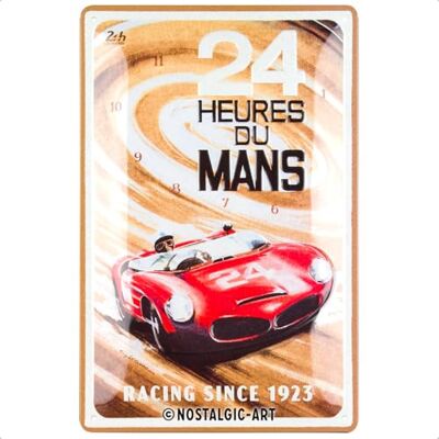ART Plaque rétro, 20 x 30 cm, 24h Le Mans – Red Car 1963 – Idée cadeau pour fans de moteur, Official License Product (OLP), en métal, design vintage ART Plaque rétro, 20 x 30 cm, 24h Le Mans – Red Car 1963 – Idée cadeau pour fans de moteur, Official License Product (OLP), en métal, design vintage