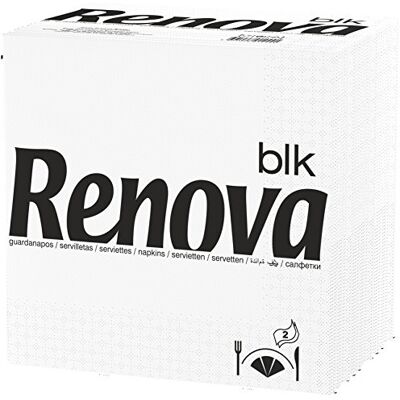 Renova Grandes serviettes en papier blanc 75 serviettes Renova Grandes serviettes en papier blanc 75 serviettes