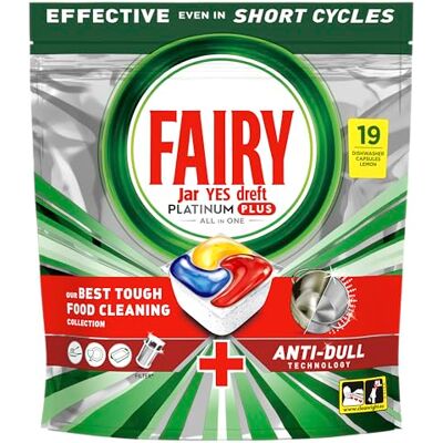 Fairy Platinum+ Pastilles complètes pour lave-vaisselle 114 unités Fairy Platinum+ Pastilles complètes pour lave-vaisselle 114 unités