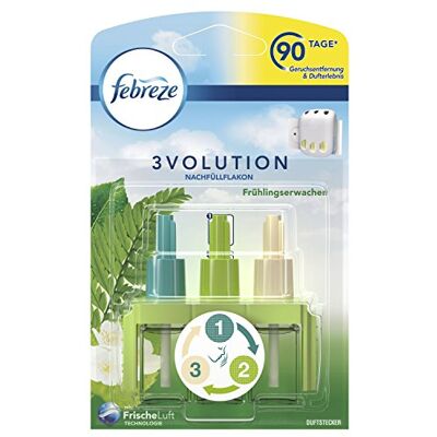 Febreze 3Volution Recharge pour diffuseur de parfum, 20 ml, 3 parfums alternés pour lutter contre les odeurs Febreze 3Volution Recharge pour diffuseur de parfum, 20 ml, 3 parfums alternés pour lutter contre les odeurs