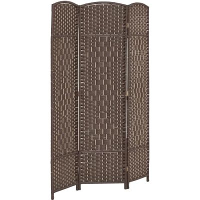 HOMCOM Paravent Intérieur en Bois 3 Panneaux 135 x 180 cm Marron Séparateur de Pièce Pliable, pour Salon, Chambre à Coucher, Maison HOMCOM Paravent Intérieur en Bois 3 Panneaux 135 x 180 cm Marron Séparateur de Pièce Pliable, pour Salon, Chambre à Coucher, Maison