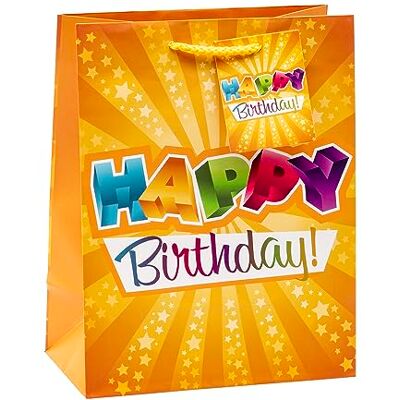 TSI 84014-1 Lot de 3 sacs cadeaux « Happy Birthday » Taille M (H x l x P) : 23 x 18 x 10 cm TSI 84014-1 Lot de 3 sacs cadeaux « Happy Birthday » Taille M (H x l x P) : 23 x 18 x 10 cm