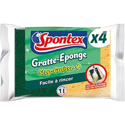 Spontex - Éponge verte multi-usage Stop-Grasso + Spontex - Éponge verte multi-usage Stop-Grasso +